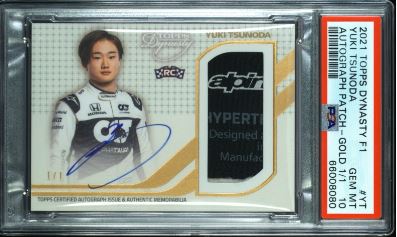  2021 Topps Dynasty Formula 1 Yuki Tsunoda Tag Patch Auto Gold  #1/1