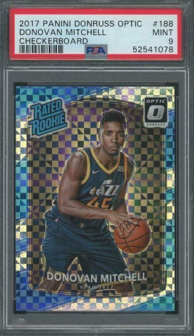 2017 Donruss Donovan Mitchell Checkerboard Rookie Card #188