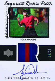 2013 Upper Deck Tiger Woods Master Collection Exquisite Rookie Patch Autograph Tiger Woods #ERP-TW /25