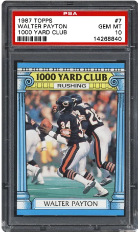 1987 Topps Walter Payton 1000 Yards Club #7