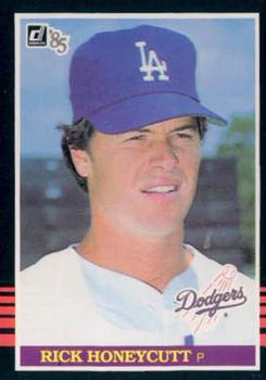 Autograph 158264 Los Angeles Dodgers 1984 Donruss No. 494 Rick Honeycutt  Autographed Baseball Card