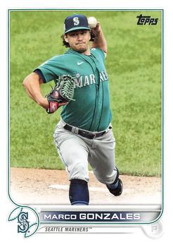 2023 TOPPS SERIES 1 MARCO GONZALES SSP BLACK PARALLEL #144 #70/72 MARINERS!