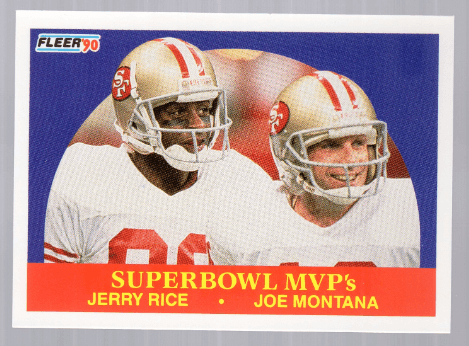 1990 Fleer Jerry Rice Joe Montana Superbowl MVP's #397