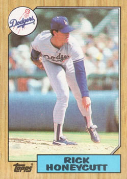 Autograph 158264 Los Angeles Dodgers 1984 Donruss No. 494 Rick Honeycutt  Autographed Baseball Card