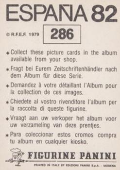 PANINI ESPANA 82 VIGNETTE N°286 MICHEL PLATINI