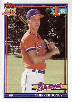 rare 1991 baseball cards Topps Complete Set (792) Chipper Jones Rookie 1991 Topps Baseball Cards: Values