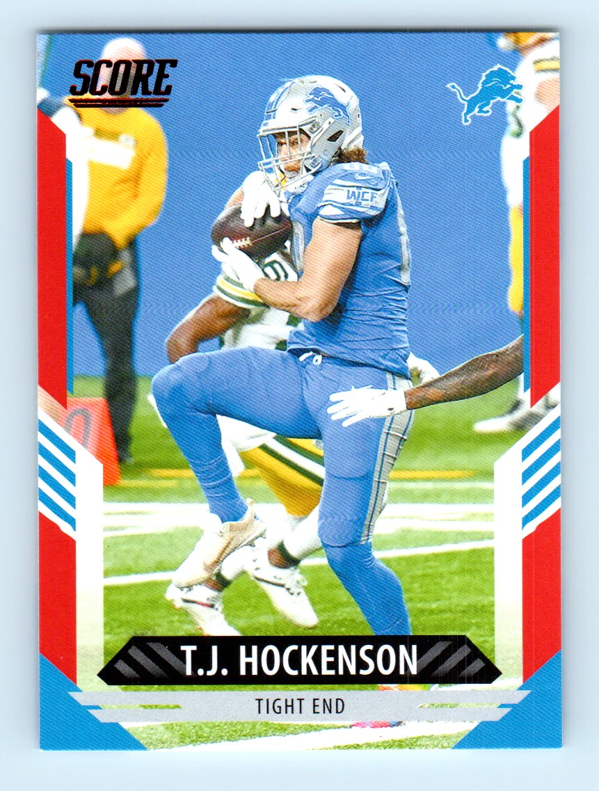 T.J. HOCKENSON - 2021 Contenders Season Ticket Foil /199 - Detroit Lions SP