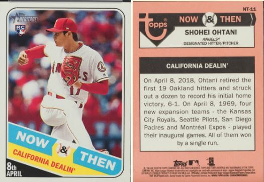  2018 Topps Heritage Now & Then Shohei Ohtani #NT-11 - $10 and up