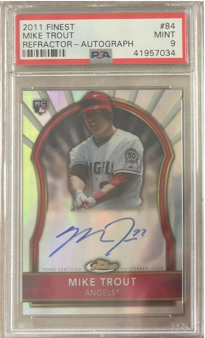 2011 Topps Finest Mike Trout Auto #84