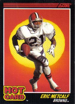 Browns Eric Metcalf Signed 1994 Playoff #237 Card BAS Slabbed