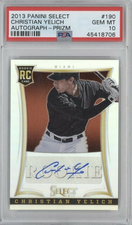 2013 Panini Select Christian Yelich RC #190 (AUTOGRAPH-PRIZM)