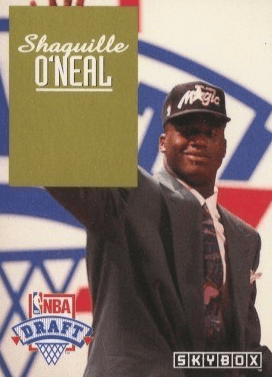 1992 SkyBox Draft Picks #1 Shaquille O'Neal Rookie Card