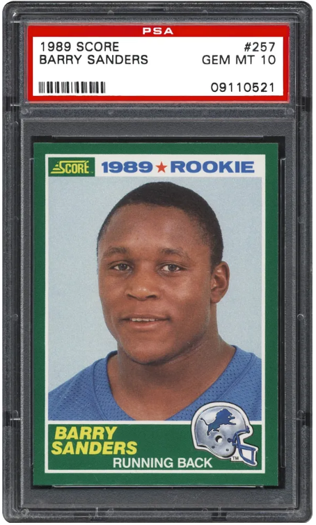 1989 Score Barry Sanders Rookie Card #257