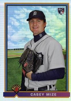 Casey Mize player worn jersey patch baseball card (Detroit Tigers) 2020  Panini Elite Extra Prospect Materials #PMCM