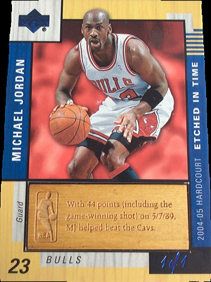 2004 Upper Deck Hardcourt Etched in Time #ET-MJ Michael Jordan