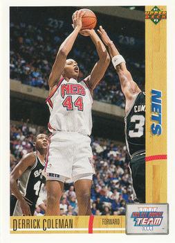 332 Derrick Coleman - New Jersey Nets - 1991-92 Upper Deck