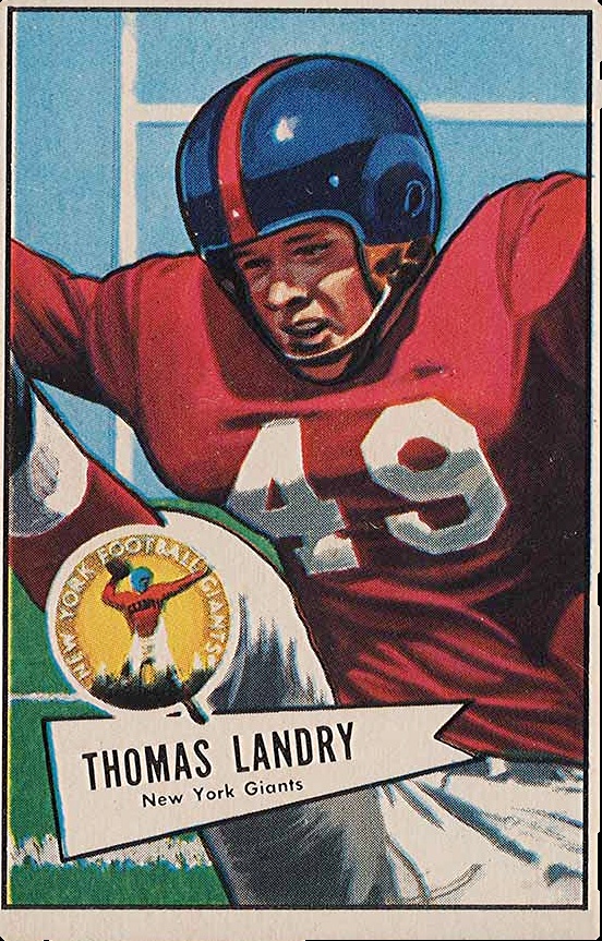 1952 BOWMAN SMALL TOM LANDRY #142 NEW YORK GIANTS FOOTBALL high quality CARD HOF