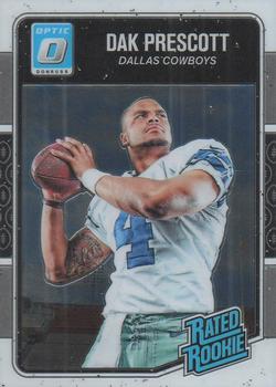 Dak Prescott Panini Jersey Card Santa Hat Worn Rookie Dallas