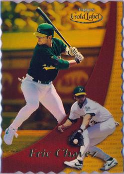 2003 FLEER HARDBALL ERIC CHAVEZ ATHLETIC A'S ROUNDING FIRST #346/572 JERSEY  CARD