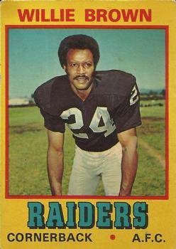 : 1972 Topps # 28 Willie Brown Oakland Raiders (Football Card) VG  Raiders Grambling : Collectibles & Fine Art