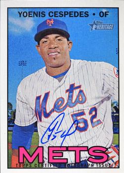 Yoenis Cespedes player worn jersey patch baseball card (New York Mets) 2017  Topps Walmart Mega #RYC