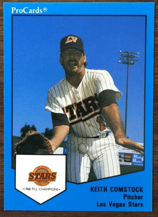 1989 ProCards Las Vegas Stars Keith Comstock #14