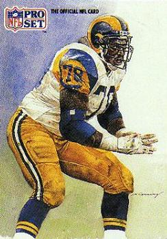 Jackie Slater Hand Signed Autographed 16x20 Photo Los Angeles Rams HOF 01  Yellow - Cardboard Legends