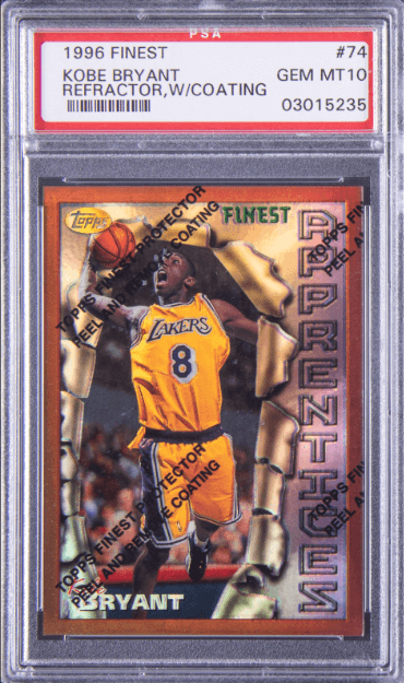 1996 Topps Finest Kobe Bryant Refractor #74 - $98,400