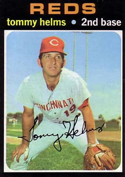  1969 Topps Tommy Helms Cincinnati Reds (Baseball Decal