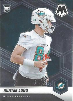 HUNTER LONG(MIAMI DOLPHINS)2021 PANINI PRESTIGE SUNBURST ROOKIE FOOTBALL  CARD