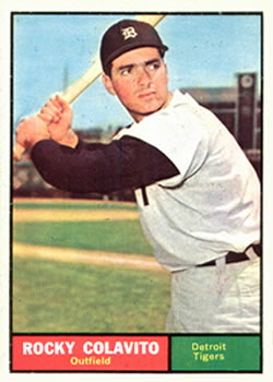1961 Topps #330 Rocky Colavito Value - Baseball