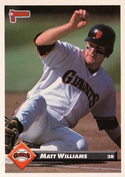 Matt Williams autographed baseball card (San Francisco Giants) 1991 Fleer  #276