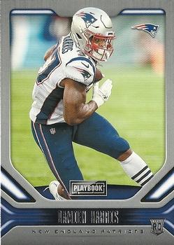 Damien Harris player worn jersey patch football card (New England Patriots)  2019 Panini Absolute Rookie Materials #RM6