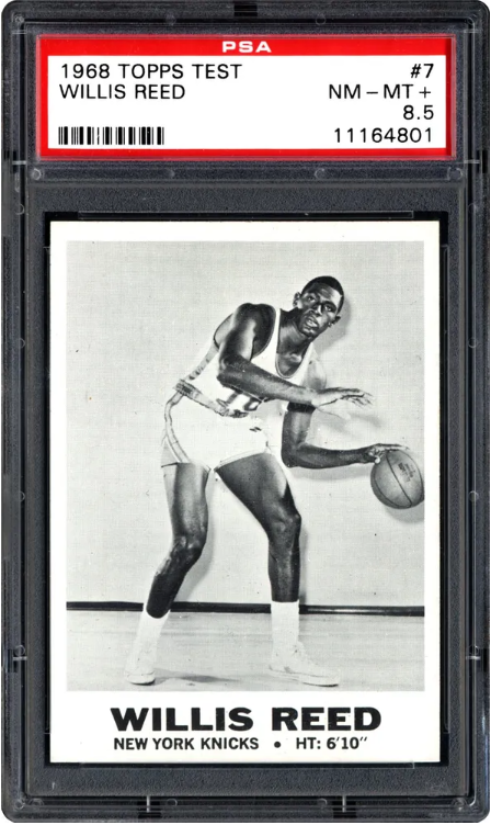 1968 Willis Reed Topps Test Basketball #7