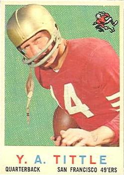 1958 Topps Football Card #86: Y.A. Tittle