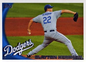  2010 Topps Baseball Card #10 Clayton Kershaw