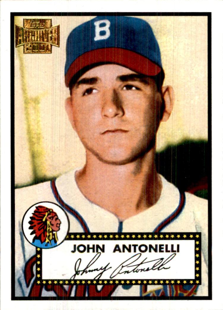 Issued by Bowman Gum Company  Johnny Antonelli, Pitcher, Boston