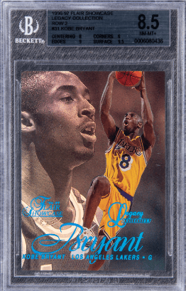 1996 Flair Showcase Legacy Row 0 #31 Kobe Bryant Rookie Card BGS 8.5
