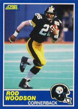 ROD WOODSON 1990 Pro Set Football # 377 Pittsburgh Steelers Pro Bowl HOF NM  - MT