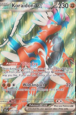 pokemon tcg scarlet and violet 254 198 koraidon ex card Koraidon ex (231/198) [Scarlet & Violet: Base Set] main image 0