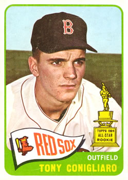 1965 O-PEE-CHEE MLB BASEBALL CARD #55 TONY CONIGLIARO ROOKIE RC KSA 6.5 OPC  GL