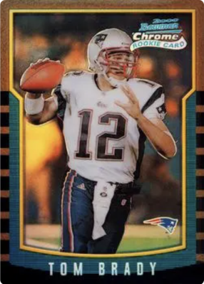 2000 Bowman Chrome Refractors #236 Tom Brady Rookie Card - $498,000