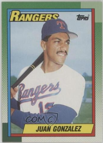 1995 Topps Embossed Juan Gonzalez Texas Rangers #30 MLB Baseball Card