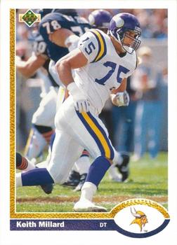 Keith Millard Minnesota Vikings Defensive Tackle - NFL Pro Set 1991 Card  #220