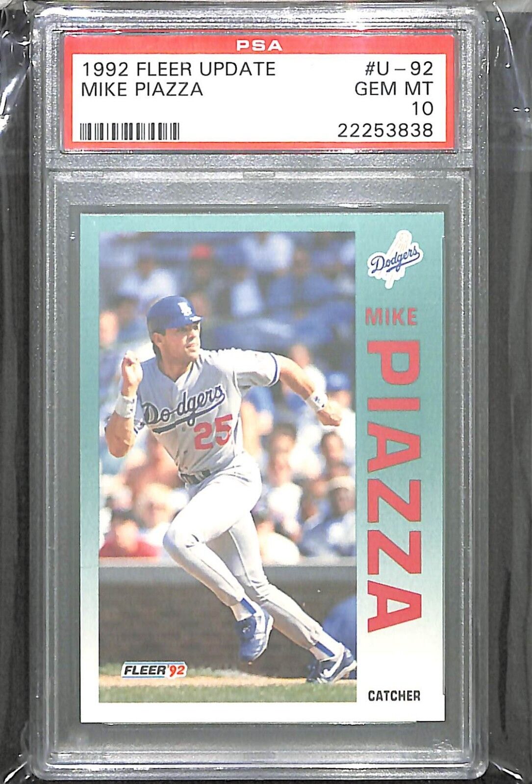 1992 Fleer Update #U-92 Mike Piazza PSA 10