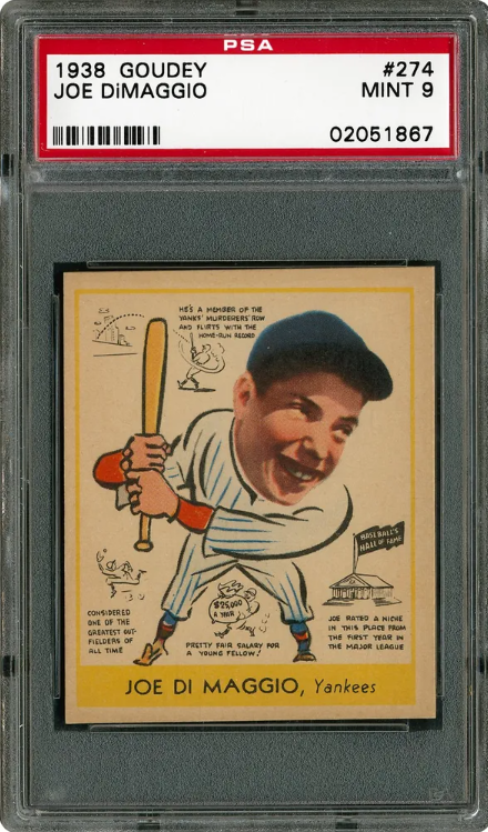 1938 Goudey Joe DiMaggio #274