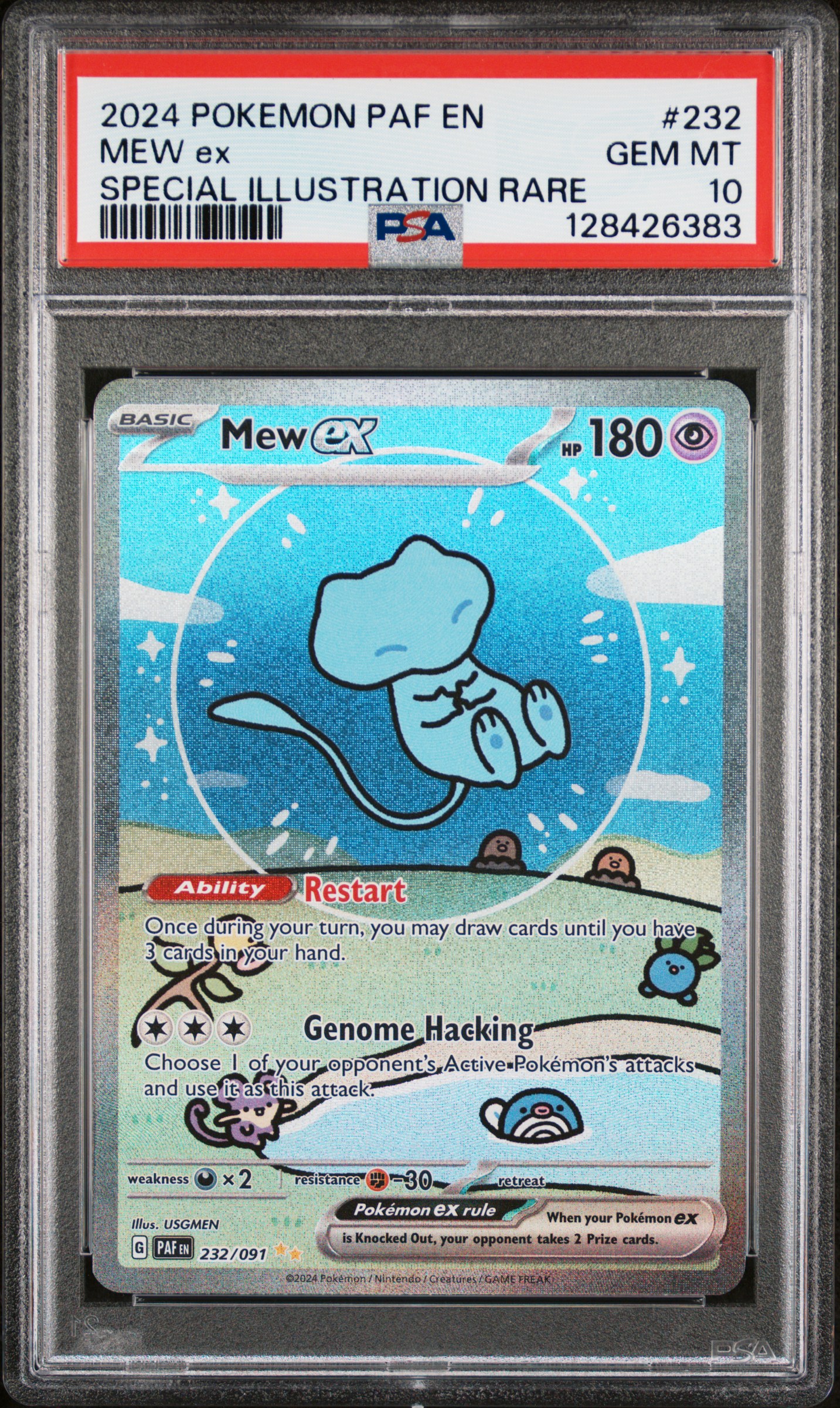 Mew ex Special Illustration Rare, Paldean Fates · PSA 10