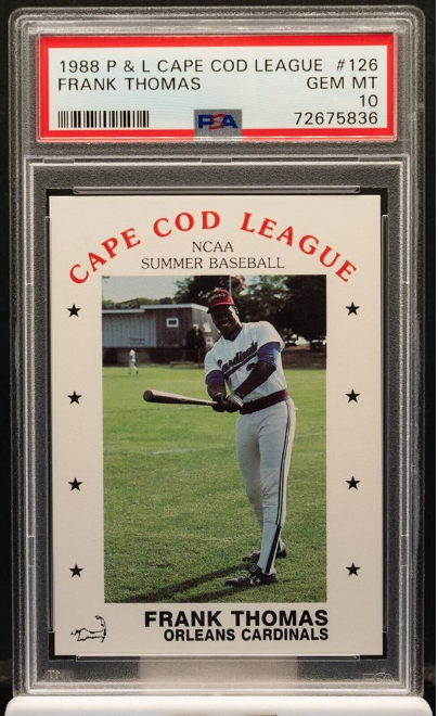 1988 Cape Cod Prospects P & L Productions Frank Thomas Rookie Card #126