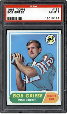 1968 Topps Bob Griese #196