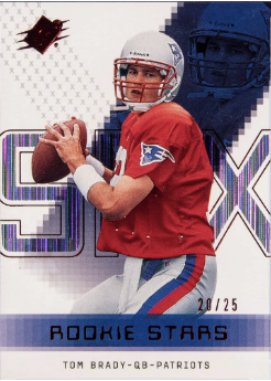 2000 Upper Deck SPx Spectrum Tom Brady Rookie Card /25 #130 - $194,400